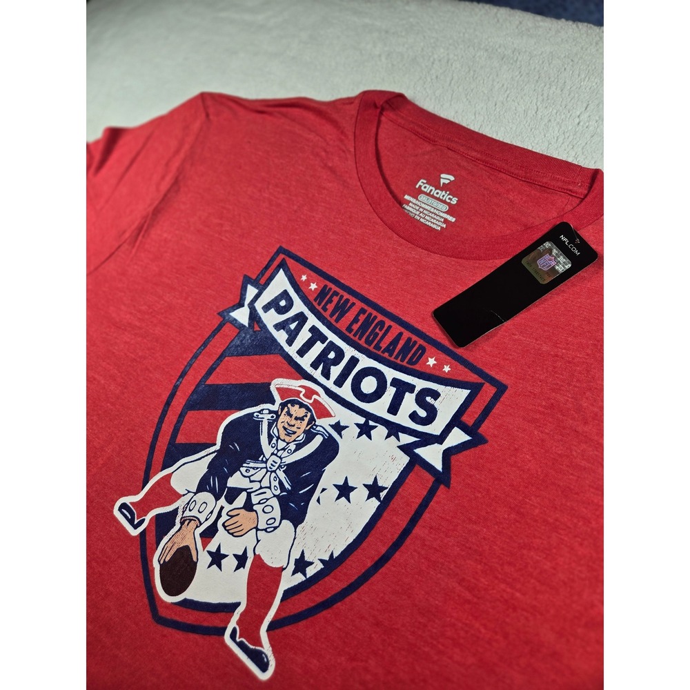 Fanatics New England Patriots T-Shirt Mens 3XL Red Retro Pat Patriot NFL Logo